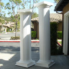 Completed pair of pillars