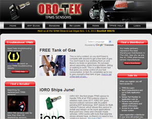 Free Gas home page OROTEK site
